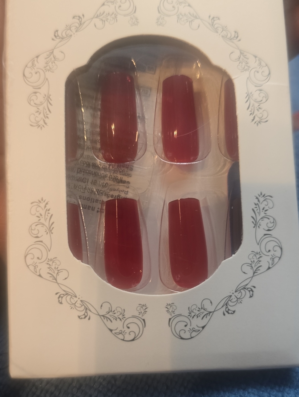 Clear Red Press-On Nail Set - Unbranded